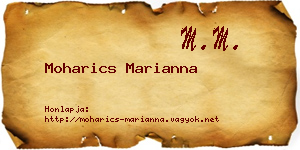 Moharics Marianna névjegykártya